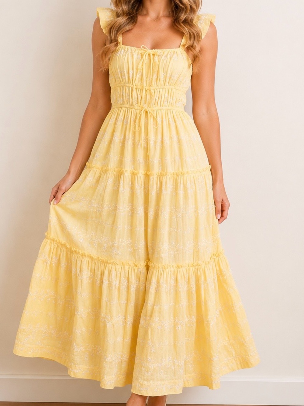 NEW Altar’d State Yellow Floral Maxi Dress Size Small & Medium Available NWT